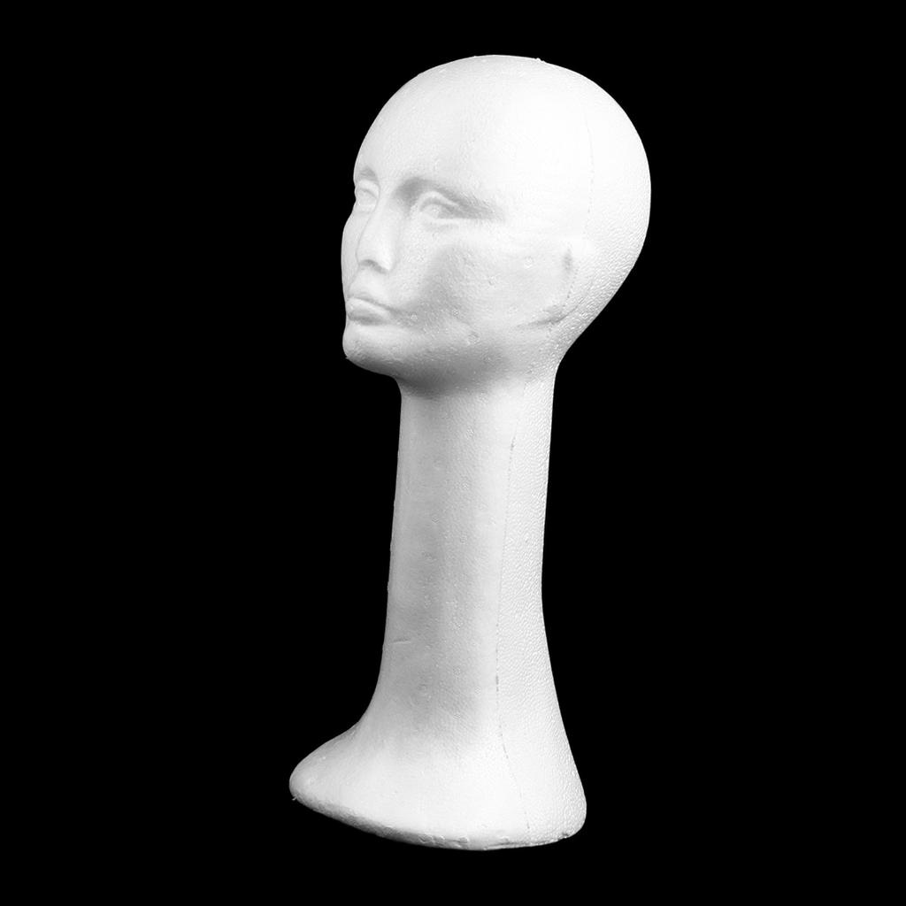 Cosplay Prop Foam - Model Kepala Busa Wanita dengan Kacamata