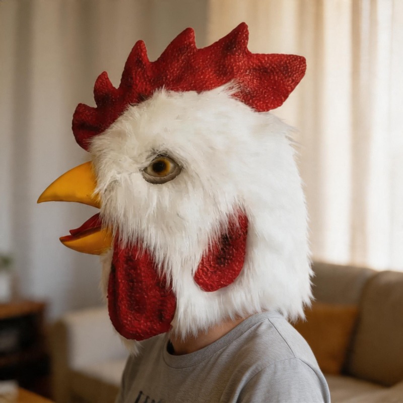 Topeng Ayam Jago Lucu untuk Co - Cosplay Prop Foam ulasan dan harga